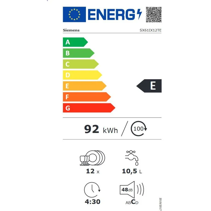 Siemens SX61IX12TE, Geschirrspüler, E, Geräuschemissionsklasse C, Geräuschemissionen 48 Dezibel, Smart Connectivity, infoLight – Bild 8