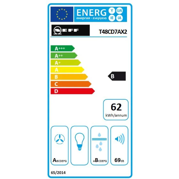 Neff T48CX7G70 N70 EEK: B Induktionskochfeld mit Dunstabzug + Installationszubehör (T48CD7AX2 N70 + Z821PD0), Glaskeramik, 80cm breit, Power Move – Bild 2
