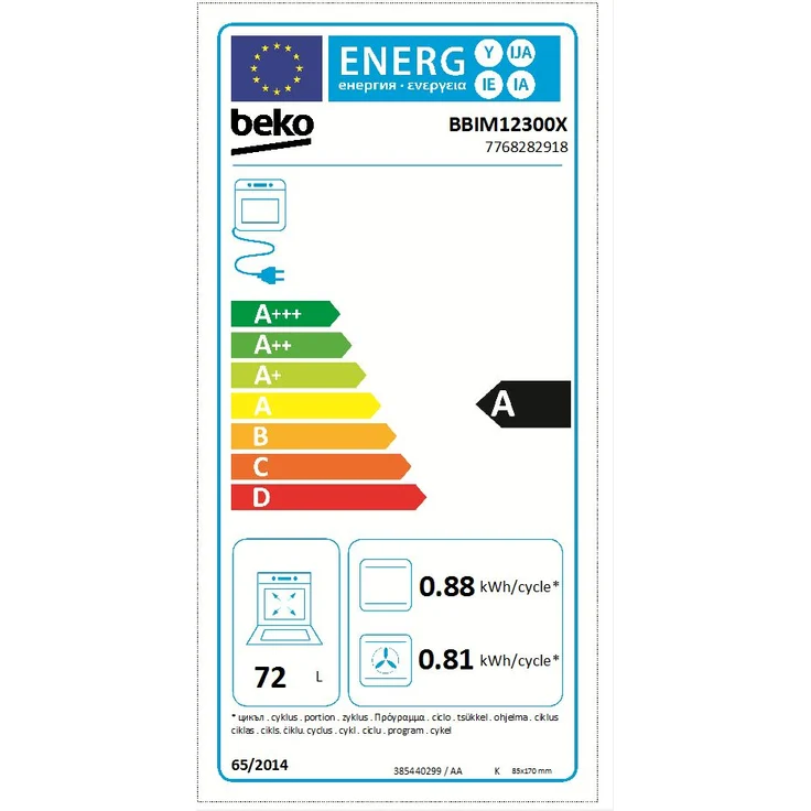 Beko BBIM12300X Backofen 72 l 2500 W A Edelstahl – Bild 7