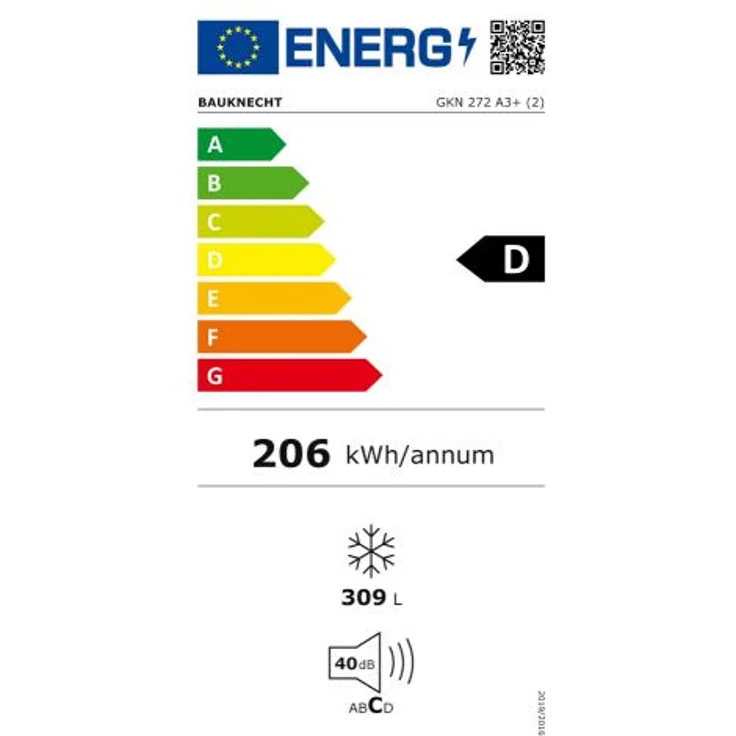 Bauknecht GKN 272 Gefrierschrank, freistehend, weiß, NoFrost, Schnellgefrieren, Breite 71 cm, Energieklasse D – Bild 8