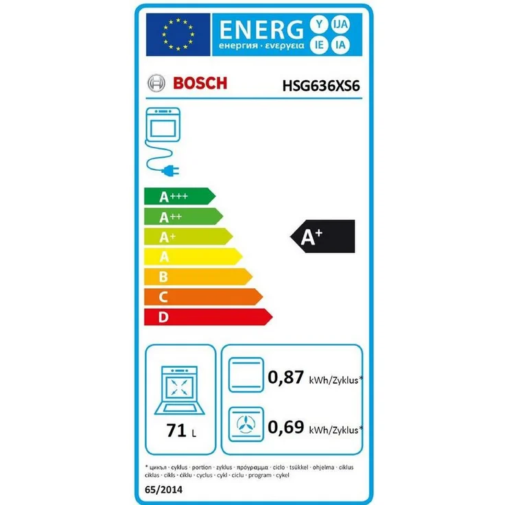 Bosch HSG636XS6 Serie 8, Einbau-Dampfbackofen, Energieeffizienzklasse A+, Einbaugerät, elektrisch, Volumen 71 l, Breite 59,5 cm, Anzahl Beheizarten 14, Kindersicherung, Hydrolytisch, edelstahl – Bild 4