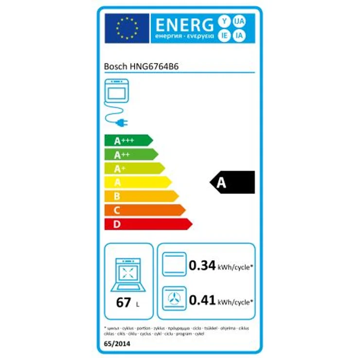 Bosch HNG6764B6 Backofen, Einbaugerät, Energieeffizienzklasse A, elektrisch, Volumen 67 l, Breite 59,5 cm, groß (ab 65 l), Pyrolytische Selbstreinigung, Mikrowellen- und Dampffunktion, schwarz – Bild 8