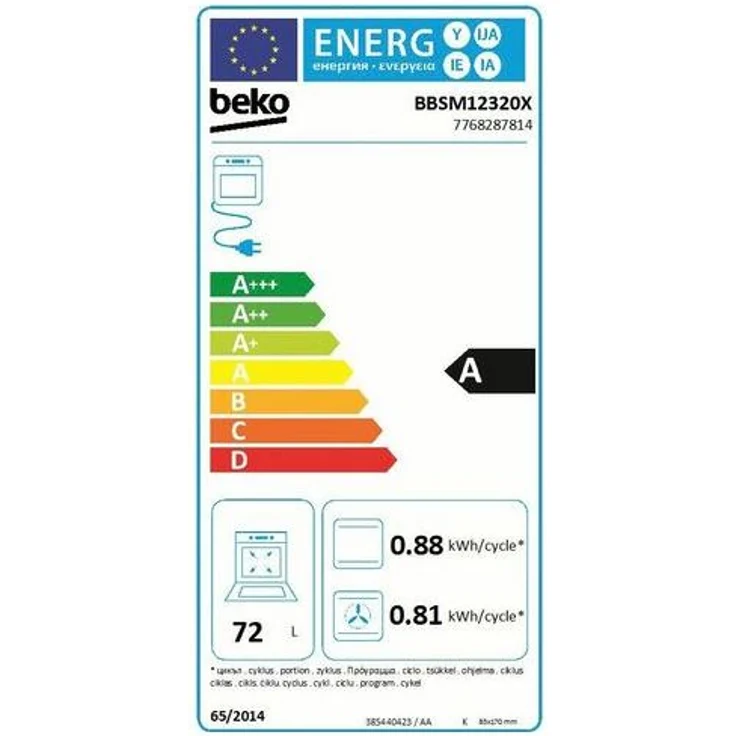 Beko Backofen-Set BBSM12320X, Elektrobackofen inklusive  Elektrokochfeld aus  Glaskeramik, Multifunktionskochen, Energieeffizienzklasse A, Garraum 72 l, Breite 59,4 cm, edelstahl – Bild 11