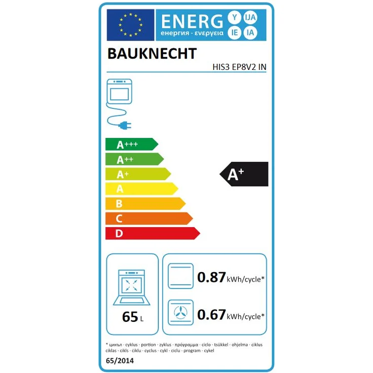 Bauknecht HIS3 EP8V2 IN, Einbauherd, elektrisch, Farbe Edelstahl, Selbstreinigung Pyrolyse – Bild 2