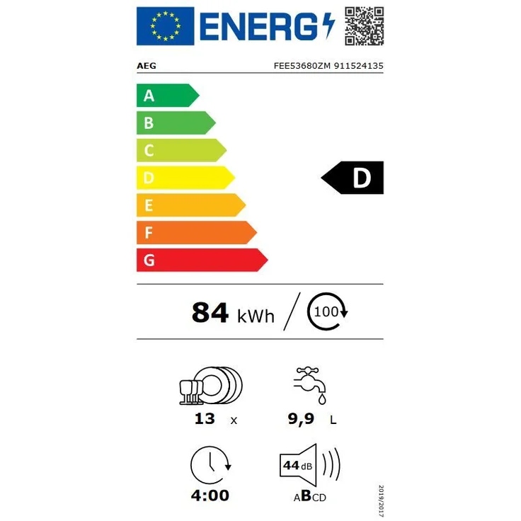 Electrolux FEE53680ZM, Geschirrspüler, D, Geräuschemissionsklasse B, Geräuschemissionen 44 Dezibel – Bild 3