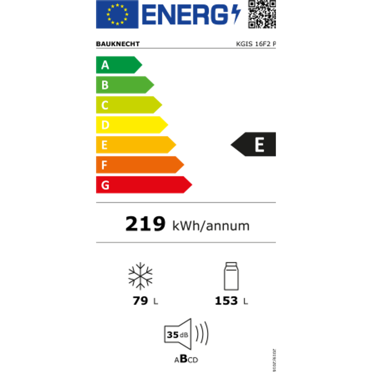 Bauknecht KGIS16F2P Kühl-Gefrierkombination, Einbau, weiß, LED, Breite 55.7 cm, Energieklasse E – Bild 2
