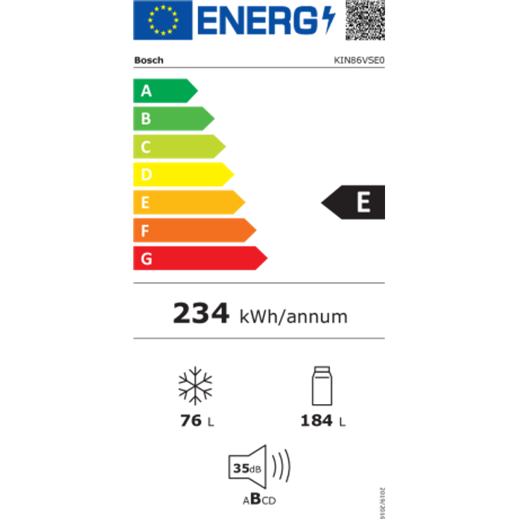 Bosch KIN86VSE0 Serie 4 Kühl-Gefrierkombination mit Gefrierbereich unten, Einbau, weiß, NoFrost, Breite 54.1 cm – Bild 6