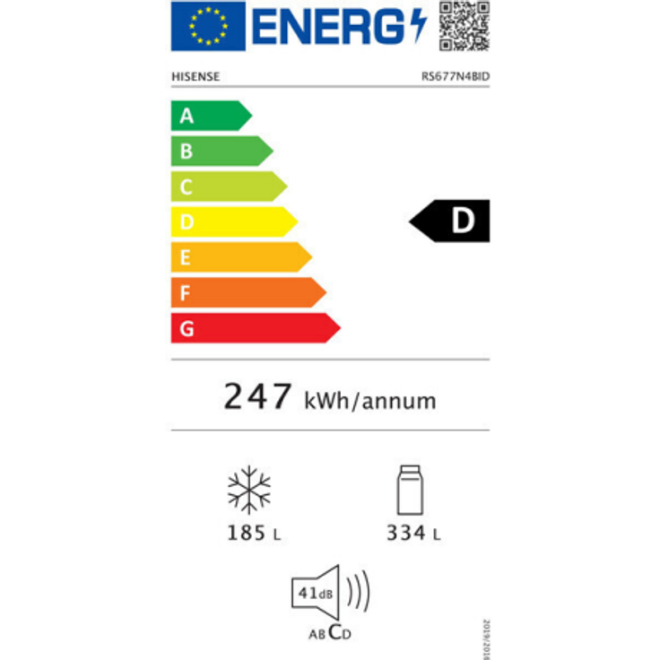 Hisense RS677N4BID Side-by-Side-Kühlschrank, freistehend, edelstahl, Energieklasse D – Bild 20
