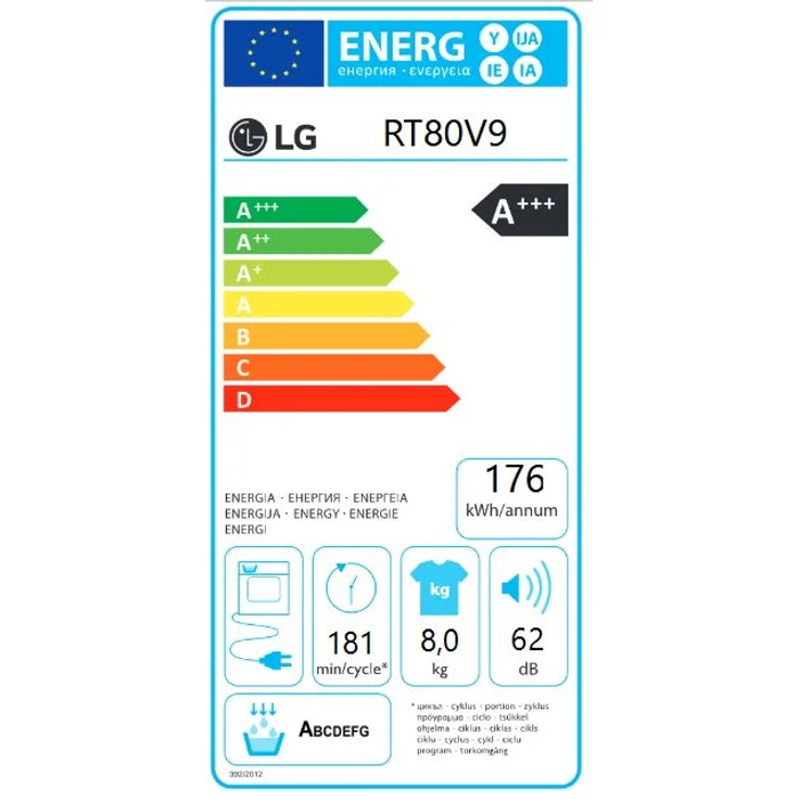 LG RT80V9, Wärmepumpentrockner, A+++, Fassungsvermögen 8 kg, Breite 60 cm – Bild 2
