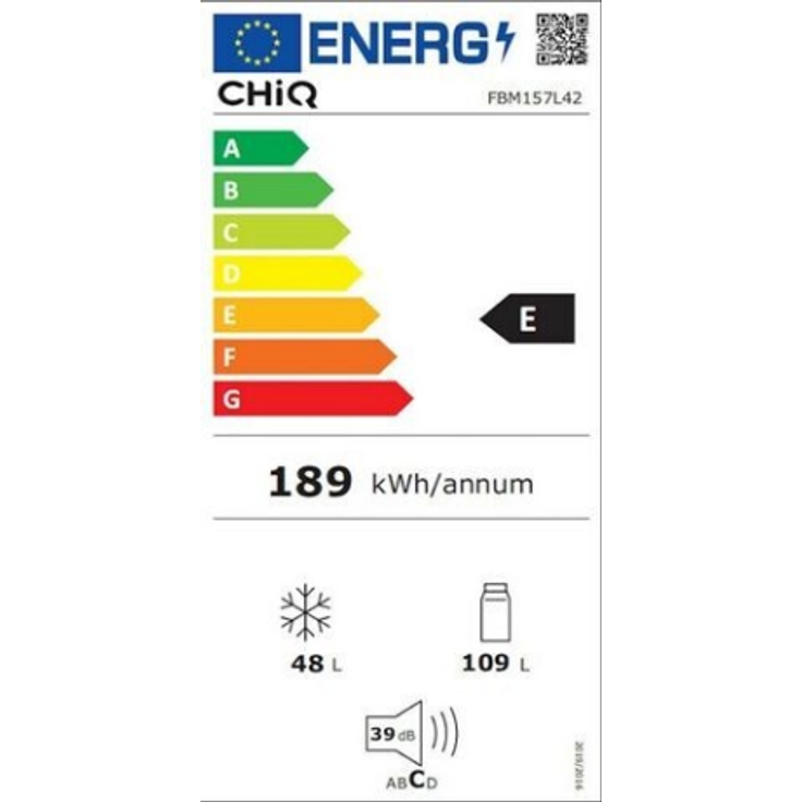 Chiq FBM157L42 Kühl-Gefrierkombination, freistehend, dark inox, LowFrost, LED, Breite 50 cm – Bild 11