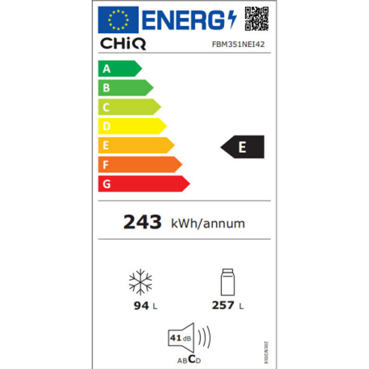 Chiq FBM351NEI42 Kühl-Gefrierkombination, freistehend, Premium Dark Inox, Total NoFrost, Invertertechnologie, Breite 60 cm – Bild 11