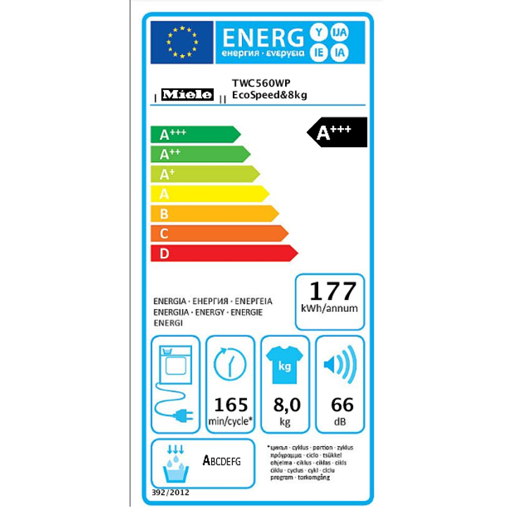 Miele TWC560WP EcoSpeed&8kg, Wärmepumpentrockner, A+++, Fassungsvermögen 8 kg, Standgerät, Breite 59,6 cm – Bild 5
