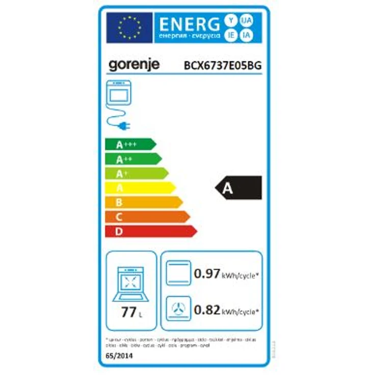Gorenje Black Set 4, Einbauherd BCX6737E05BG + Glaskeramikfeld ECD634X, Energieeffizienzklasse A, Garraum 77 l, Breite 59,5 cm, schwarz – Bild 14