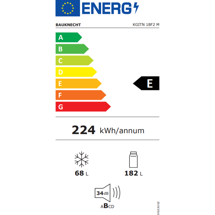 Bauknecht KGITN 18F2 M Kühl-Gefrierkombination, Einbau, weiß, NoFrost, Energieklasse E – Bild 2