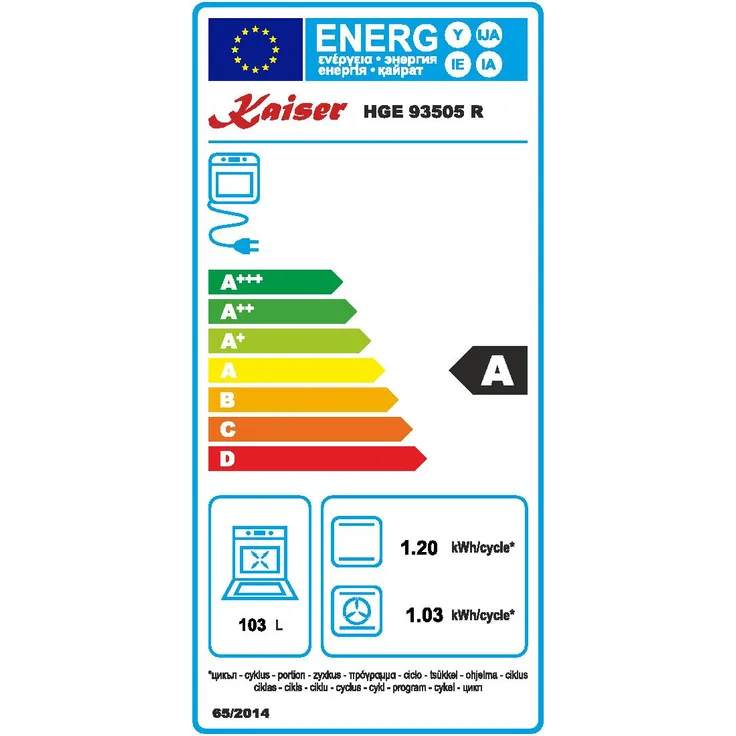 Kaiser HGE 93505 Gas Elektro Standherd 90cm Range Cooker 115L Herd mit Gas Kochfeld 4,5 Kw WOKElektro Backofen 8 FunktionenSelbstreinigungDrehspießErdgasFlüssiggasNEUHEIT 2019