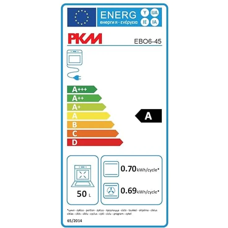 PKM Backofen nur 45 cm breit Einbau Umluft Teleskopauszug Timer - Preisvergleich – Bild 5