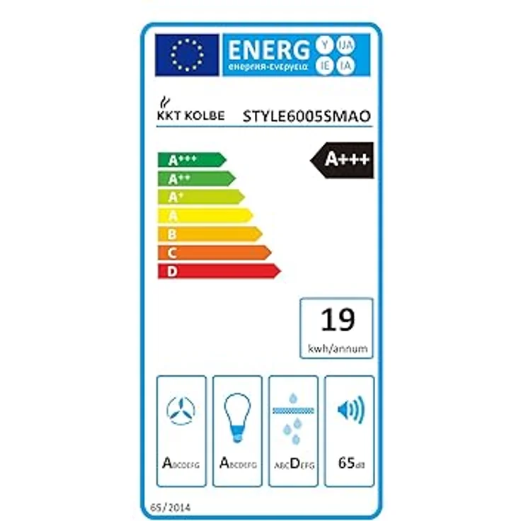 KKT KOLBE STYLE6005SMAO Dunstabzugshaube 60 cm 782 cbm/h Edelstahl schwarzes Glas WLAN RGBW-LED SensorTouch Bedienung, Ambientebeleuchtung, leise – Bild 6