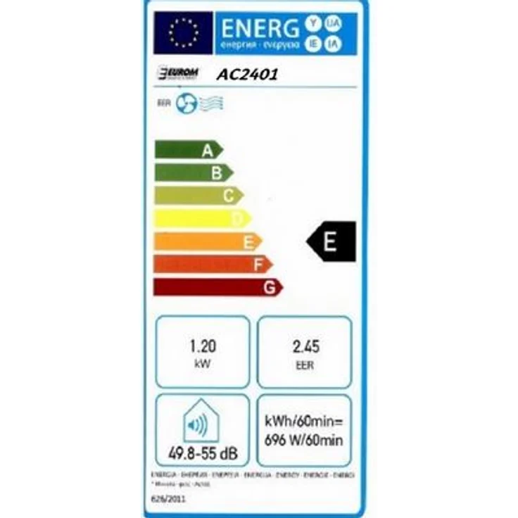 Eurom AC2401 Mobiles Klimagerät, Monoblock, Wohnwagen, Caravan, E – Bild 12