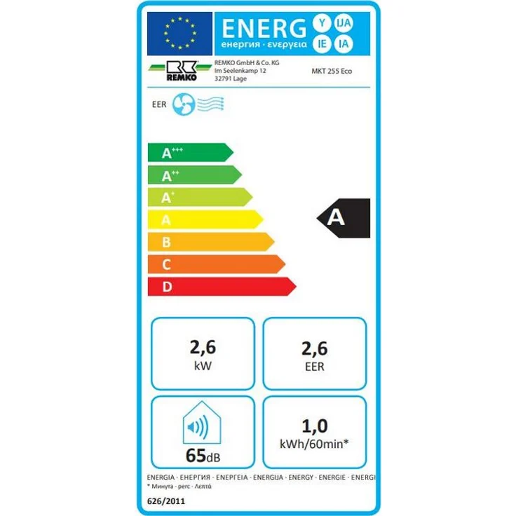 Remko MKT 255 Eco mobiles Raumklimagerät, silber – Bild 8