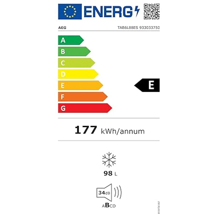 AEG TAB6L88ES Einbau-Gefrierschrank / 880 mm / 98 L / LowFrost - weniger Eisbildung / Schlepptür / E – Bild 6