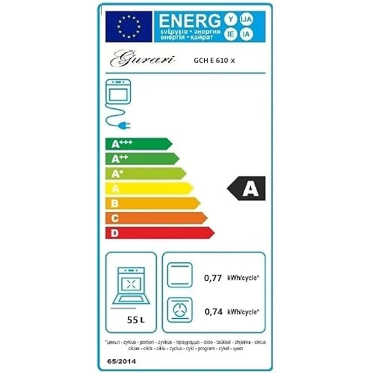 Gurari GCH E 610 X Gas Elektro Standherd 60 cm 60 L Erdgas Fl.Gas 4 Kw WOK, Edelstahl – Bild 6