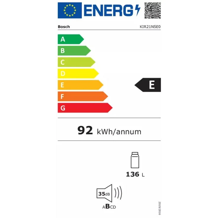 Bosch KIR21NSE0 Kühlschrank, Einbau, weiß, Schnellkühlen, LED, Breite 54.1 cm, Energieklasse E – Bild 7