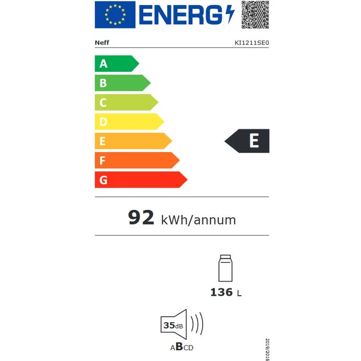 Neff KI1211SE0 Kühlschrank, Einbau, Energieklasse E – Bild 2