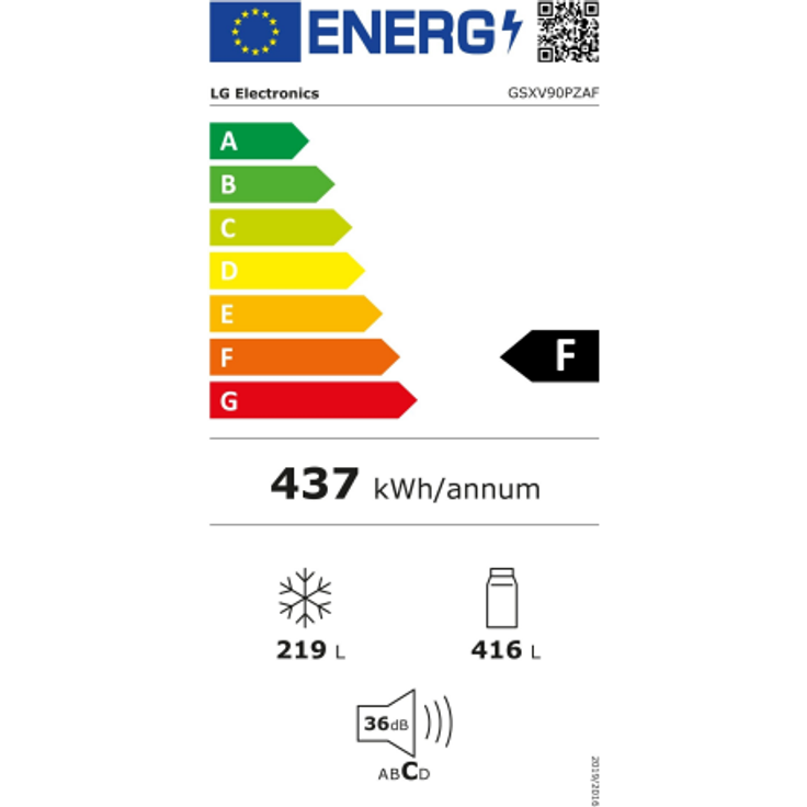 LG GSXV90PZAF Side-by-Side-Kühlschrank, freistehend, platinum silver, NoFrost, Schnellgefrieren, Wasser- und Eiswürfelspender, Festwasseranschluss, Breite 91.3 cm - Preisvergleich – Bild 8