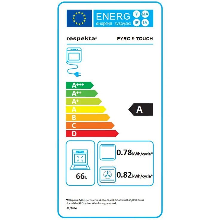 Respekta Adrian Pyro 9 Touch Medium Elektrischer Ofen 66 l 3350 W 66 l 50 - 250 °C – Bild 2