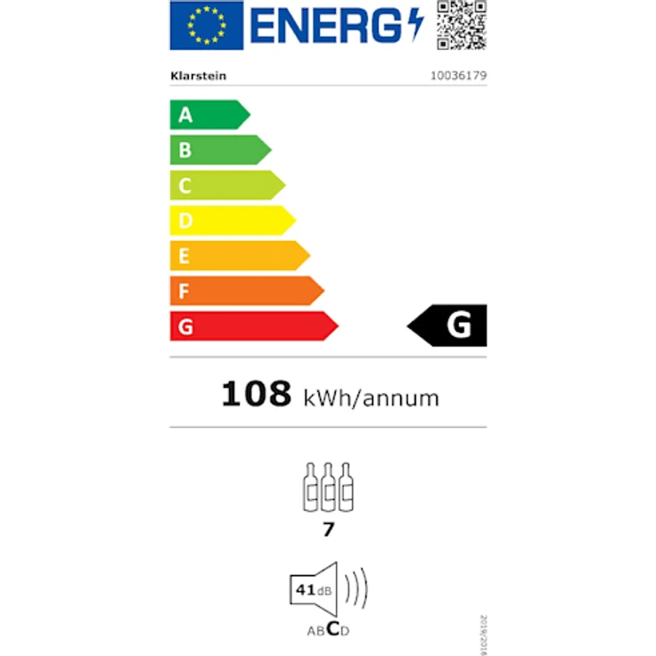 Klarstein Vinovilla 7 Built-in Uno Weinkühlschrank, Einbau, edelstahl silber, 7 Flaschen, Energieklasse G – Bild 7