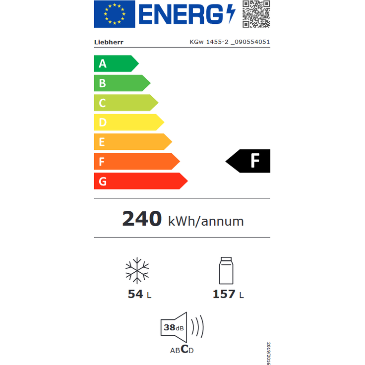 Liebherr KGw 1455 2E Kühl-Gefrierkombination, freistehend, weiß, Breite 55 cm, Energieklasse F – Bild 2