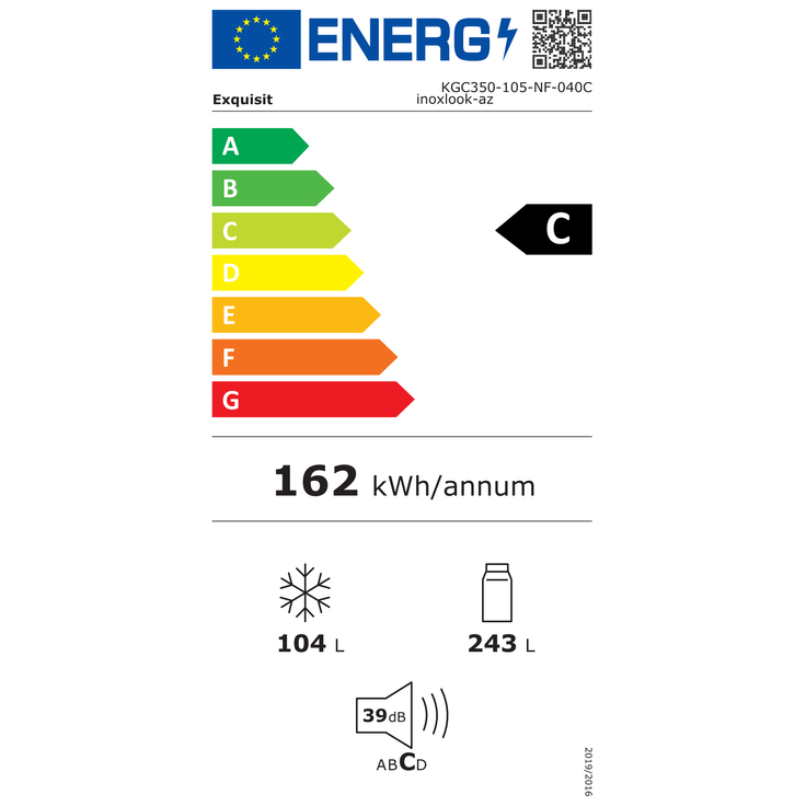 Exquisit KGC350-105-NF-040C Kühl-Gefrierkombination, freistehend, Edelstahloptik dunkel, NoFrost, Schnellgefrieren, Kindersicherung, Eisbox, Superkühlen, Energieklasse C – Bild 12