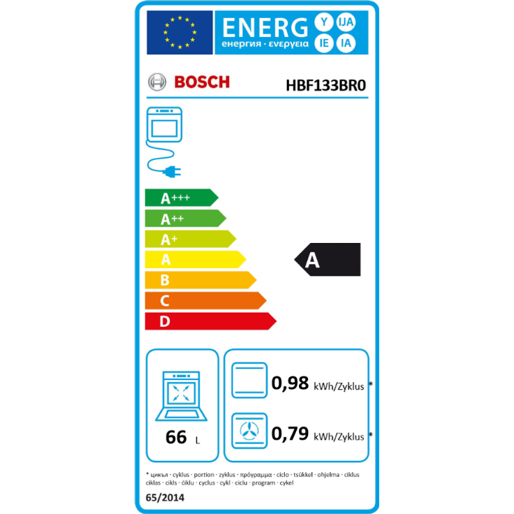 Bosch HBD231CR62 Backofenset, Einbaubackofen HBF133BR0 + Backblech HEZ431002 + Glaskeramikkochfeld PKN645BA2E, Einbaugerät, Breite 59,4 cm, Garraum 66 l, edelstahl, schwarz – Bild 3