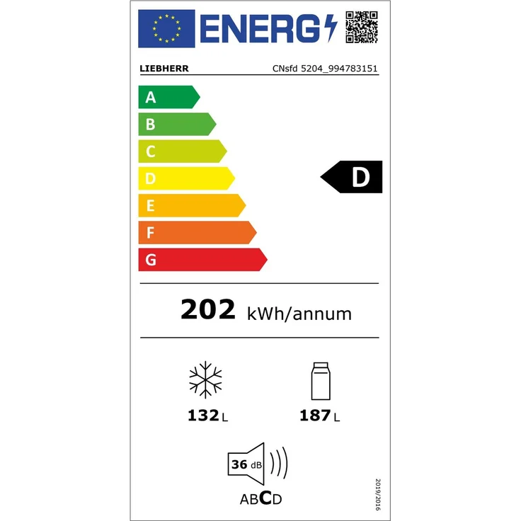 Liebherr CNsfd 5204-20 Pure Kühl-Gefrierkombination, freistehend, silber, SteelFinish, NoFrost, Schnellkühlen und -gefrieren, Urlaubsschaltung, LED, Breite 59.7 cm, Energieklasse D – Bild 7