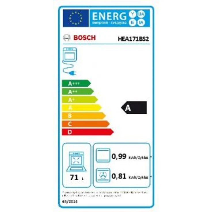 Bosch HEA171BS2 Einbauherd, AutoPilot, Pyrolyse, 3D-Heißluft, Einbaugerät, A, Garraum 71 l, Breite 59,4 cm, edelstahl, schwarz – Bild 2