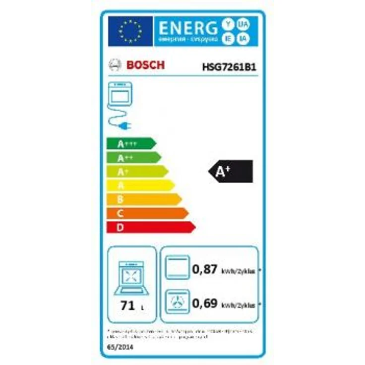 Bosch HSG7261B1 Backofen mit Dampffunktion, Einbaubackofen, Einbaugerät, A+, Garraum71 l, Breite 59,4 cm, schwarz – Bild 2