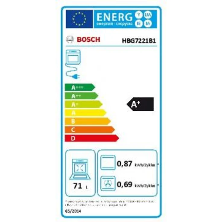 Bosch HBG7221B1 Einbaubackofen, Serie 8, Heißluft, Air Fry, Einbaugerät, A+, Garraum71 l, Breite 59,4 cm, (60 x 60 cm), Hydrolytisch, schwarz – Bild 6