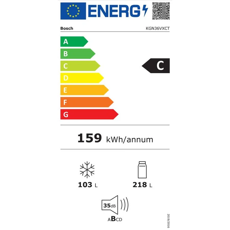 Bosch KGN36VXCT Kühl-Gefrierkombination, freistehend, schwarz, Breite 60 cm, Energieklasse C – Bild 3
