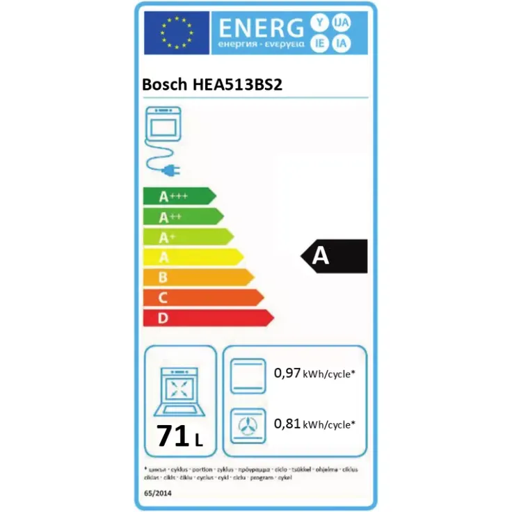Bosch HND411GS62 Herdset, Serie 4, HEA513BS2 Einbauherd + NKN64RGA2E herdgesteuertes Kochfeld + HEZ538000 Clip-Auszug, Einbaugerät, Energieeffizienzklasse A, Garraum 71 l, Breite 59,4 cm, groß (ab 65 l), edelstahl – Bild 3