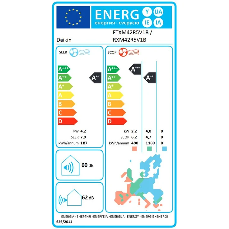 Daikin Perfera FTXM42R Einbau-Klimagerät, Split, A++, grau, WiFi, R32, Multi-Split Wandgerät, 4.2 kW, Kühl- und Heizfunktion – Bild 2