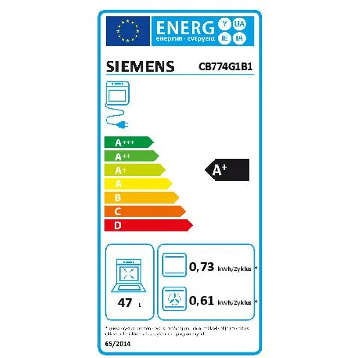 Siemens CB774G1B1 Einbaubackofen, iQ700, Einbaugerät, Garraum 47 l, Breite 60 cm, edelstahl, schwarz – Bild 7
