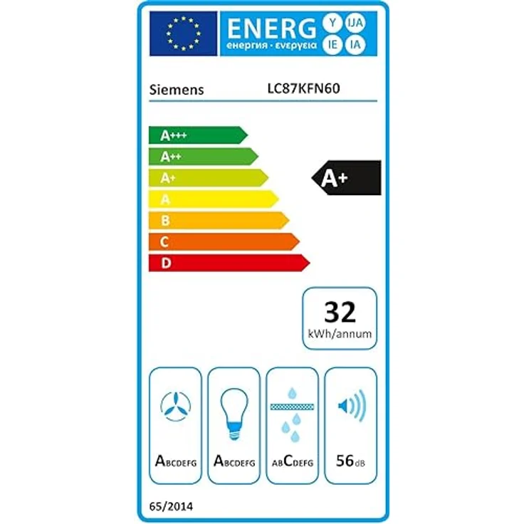 Siemens LC87KFN60 iQ300, Wandesse, 80 cm, Schwarz mit Glasschirm, cookConnect System - Wandesse und Kochfeld, touchControl, LED-Beleuchtung – Bild 7
