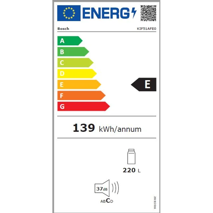 Bosch KIF51AFE0 Kühlschrank, Einbau, weiß, LED, 0-Grad-Zone, Breite 55.8 cm, Energieklasse E – Bild 5