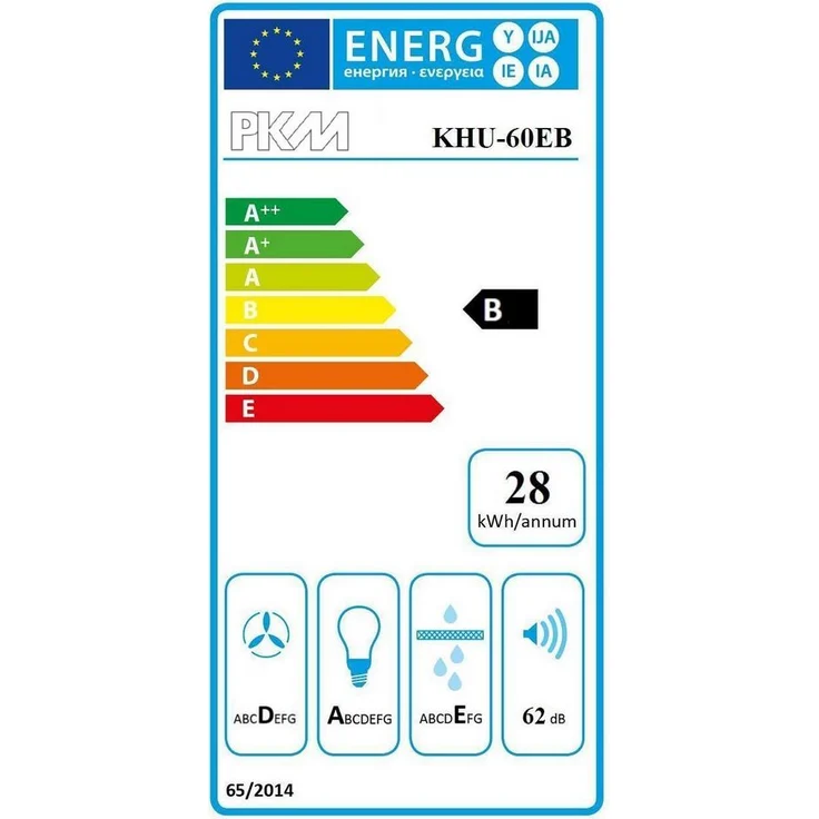 PKM KHU-60EB Dunstabzugshaube, B, Abluft und Umluft, Einbaugerät – Bild 2