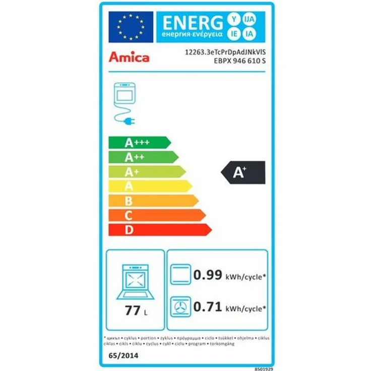 Amica EBPX 946610 S, Energieeffizienzklasse A+, Garraum 77 Liter – Bild 7