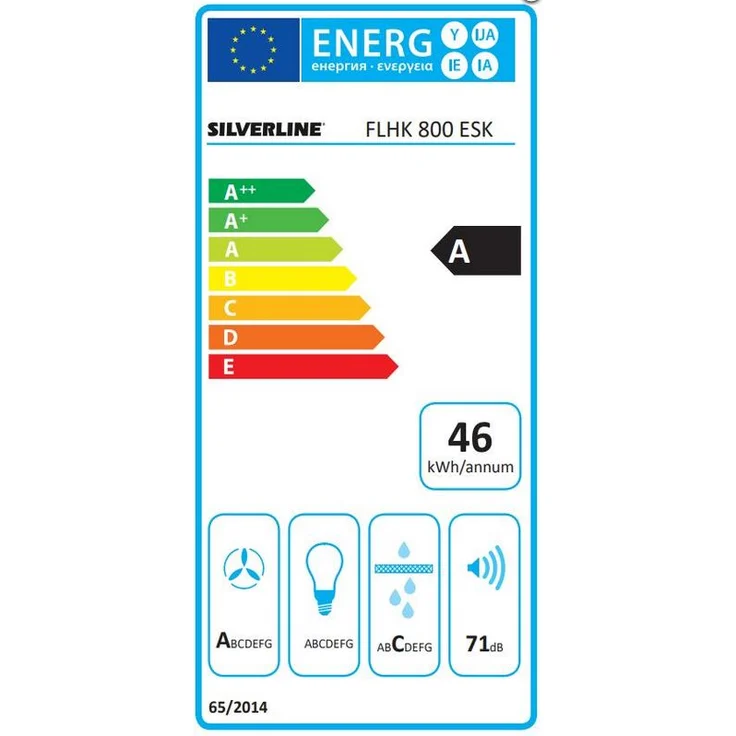 Silverline FLOW-IN HiLight Kochfeld (FLHK 800 ESK ), Glaskeramikkochfeld mit integriertem Abzug, 4 Kochzonen, 4-Stufen-Touch-Contol-LED, Restwärmeanzeige, Energieeffizienzklasse A, edelstahl, schwarz – Bild 8
