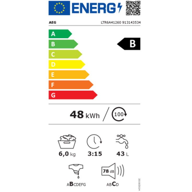 AEG 6000 ProSense® Waschmaschine LTR6N40270 – 7 kg, automatische Anpassung von Zeit, Wasser & Energie, schont Farben & Fasern – Bild 17