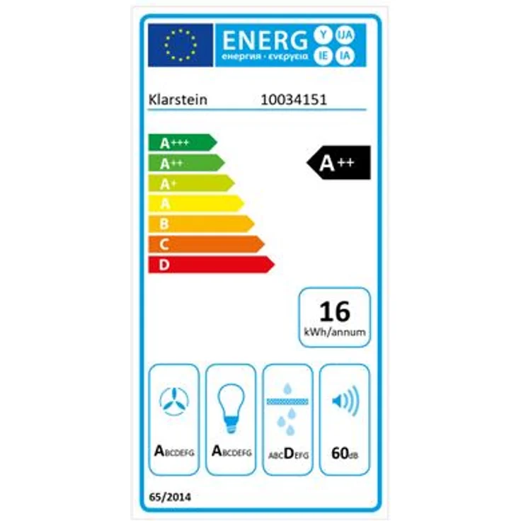 Klarstein Mirage 90 Dunstabzugshaube Touch-Panel Ambient EEC A++ weiß Weiß, 60 cm – Bild 11