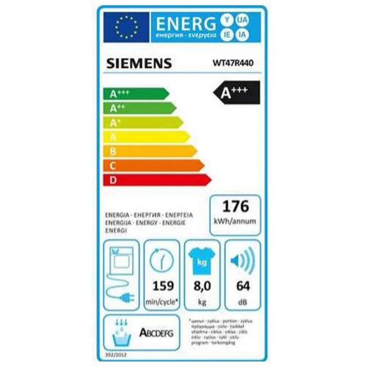 Siemens WT47R440, Wärmepumpentrockner, A+++, Fassungsvermögen 8 kg, Standgerät, Breite 59,8 cm, Display, Wäschetrockner mit Automatik – Bild 11