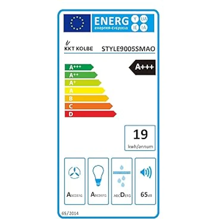 KKT KOLBE STYLE9005SMAO Dunstabzugshaube 90 cm 782 cbm/h Edelstahl schwarzes Glas WLAN RGBW-LED SensorTouch Bedienung, A+++ Energieeffizienzklasse – Bild 6